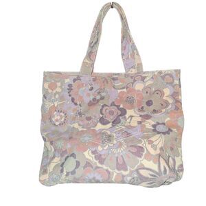 Gap Vintage 2005 Corduroy Flower Sparkle Beads Hippie Shoulder Bag Tote
